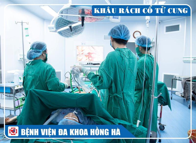 Hình Minh Họa Khâu Rách Cổ Tử Cung