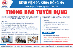 Tuyển dụng điều dưỡng, nhân viên tiếp đón