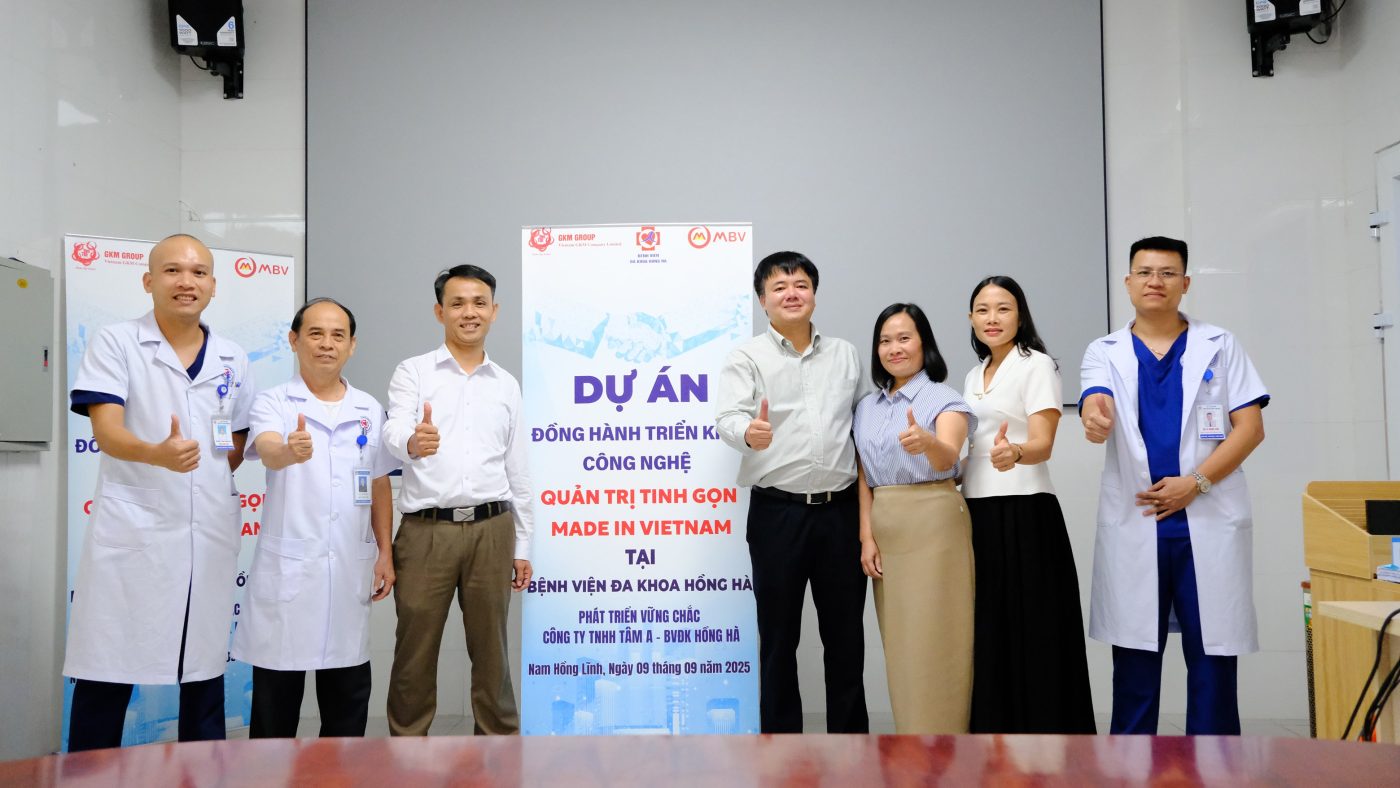 Ban Lãnh đạo GKM Group và Ban Lãnh Đạo Bệnh Viện Hồng Hà cùng Tràn Tâm Thế, nhất quán và xuyên suốt triển khai dự án đồng hành (Ảnh Bệnh Viện Hồng Hà